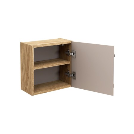 Dulap suspendat Luxor Beige Qubik, MDF, PAL melaminat, stejar uleiat/bej, 1 usa, 35X35 cm, LUXOR BEIGE 83-35-1DQ