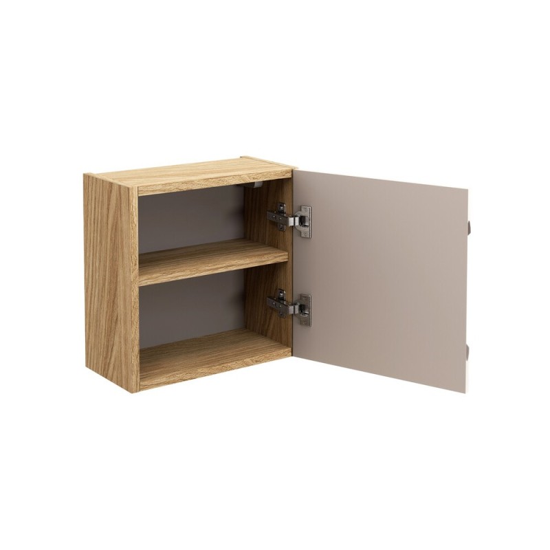 Dulap suspendat Luxor Beige Qubik, MDF, PAL melaminat, stejar uleiat/bej, 1 usa, 35X35 cm, LUXOR BEIGE 83-35-1DQ