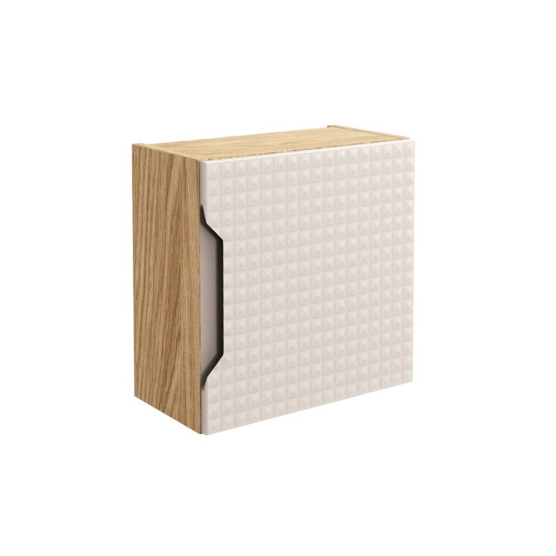 Dulap suspendat Luxor Beige Qubik, MDF, PAL melaminat, stejar uleiat/bej, 1 usa, 35X35 cm, LUXOR BEIGE 83-35-1DQ