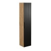 Dulap inalt Luxor Black, MDF, PAL melaminat, stejar uleiat/negru mat, 1 usa, H.170 cm, LUXOR BLACK 80-01-1D