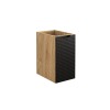 Dulap lateral Luxor Black, MDF, PAL melaminat, stejar uleiat/negru mat, 1 usa, L.30 cm, LUXOR BLACK 81-30-1D