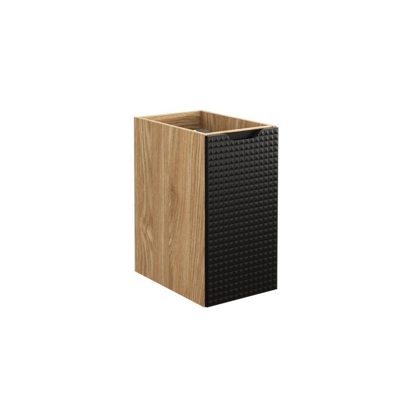 Dulap lateral Luxor Black, MDF, PAL melaminat, stejar uleiat/negru mat, 1 usa, L.30 cm, LUXOR BLACK 81-30-1D