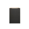 Dulap lateral Luxor Black, MDF, PAL melaminat, stejar uleiat/negru mat, 1 usa, L.40 cm, LUXOR BLACK 81-40-1D