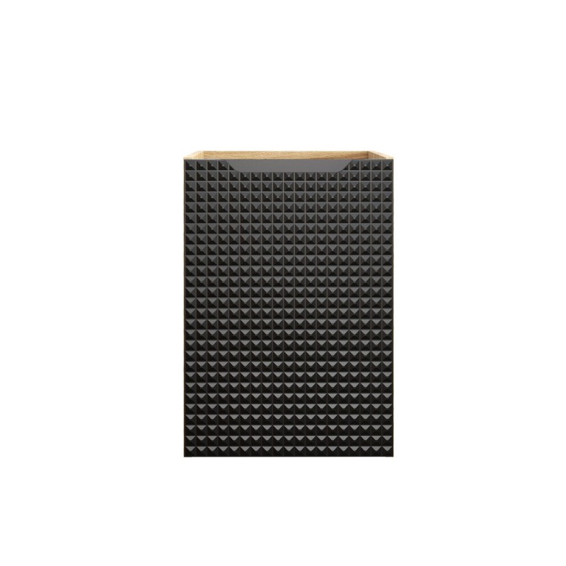 Dulap lateral Luxor Black, MDF, PAL melaminat, stejar uleiat/negru mat, 1 usa, L.40 cm, LUXOR BLACK 81-40-1D