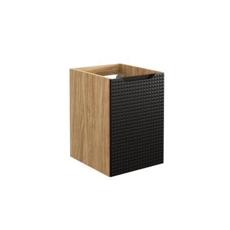 Dulap lateral Luxor Black, MDF, PAL melaminat, stejar uleiat/negru mat, 1 usa, L.40 cm, LUXOR BLACK 81-40-1D
