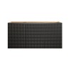 Dulap lavoar Luxor Black, MDF, PAL melaminat, stejar uleiat/negru mat, 3 usi, L.120 cm, LUXOR BLACK 82-120-3D