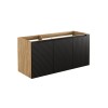 Dulap lavoar Luxor Black, MDF, PAL melaminat, stejar uleiat/negru mat, 3 usi, L.120 cm, LUXOR BLACK 82-120-3D