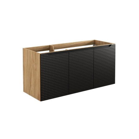 Dulap lavoar Luxor Black, MDF, PAL melaminat, stejar uleiat/negru mat, 3 usi, L.120 cm, LUXOR BLACK 82-120-3D