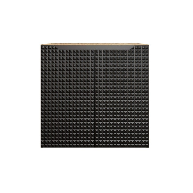 Dulap lavoar Luxor Black, MDF, PAL melaminat, stejar uleiat/negru mat, 2 usi, L.60 cm, LUXOR BLACK 82-60-2D