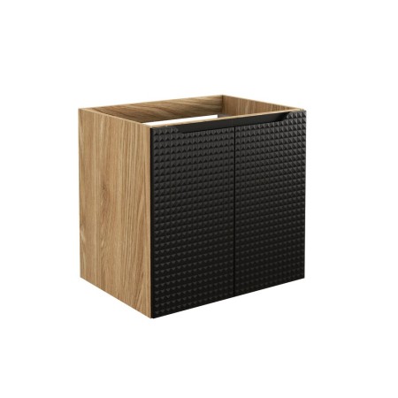 Dulap lavoar Luxor Black, MDF, PAL melaminat, stejar uleiat/negru mat, 2 usi, L.60 cm, LUXOR BLACK 82-60-2D