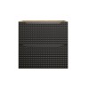 Dulap lavoar Luxor Black, MDF, PAL melaminat, stejar uleiat/negru mat, 2 sertare, L.60 cm, LUXOR BLACK 82-60-2S