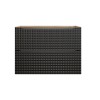 Dulap lavoar Luxor Black, MDF, PAL melaminat, stejar uleiat/negru mat, 2 sertare, L.80 cm, LUXOR BLACK 82-80-2S