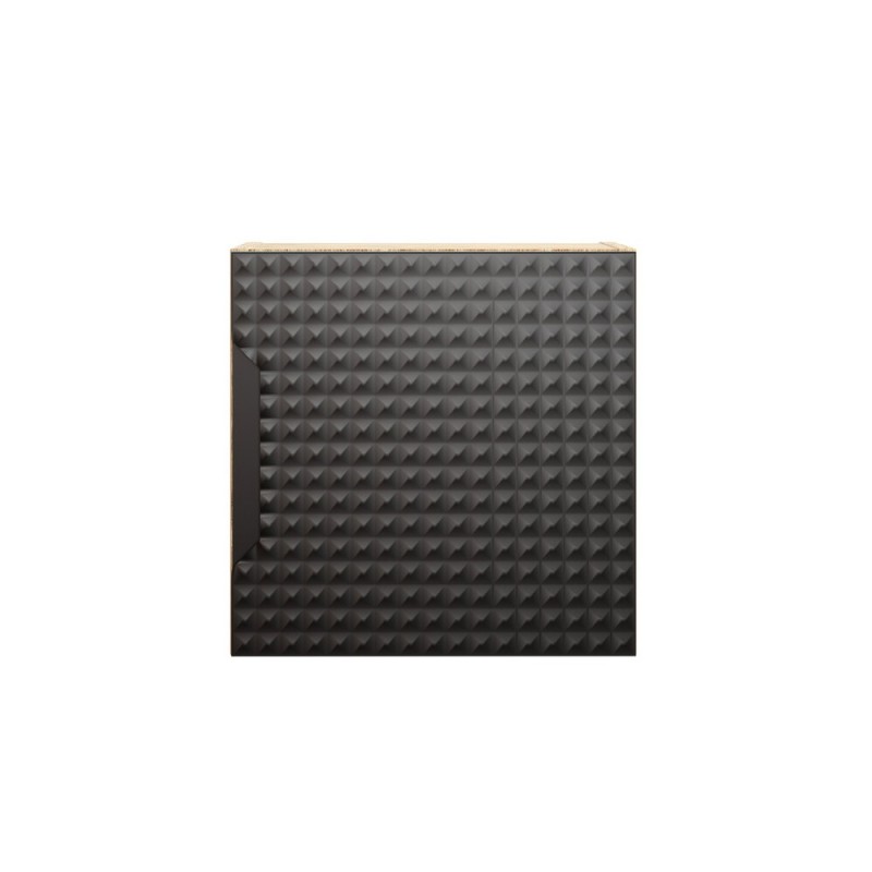 Dulap suspendat Luxor Black Qubik, MDF, PAL melaminat, stejar uleiat/negru mat, 1 usa, 35X35 cm, LUXOR BLACK 83-35-1DQ