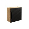 Dulap suspendat Luxor Black Qubik, MDF, PAL melaminat, stejar uleiat/negru mat, 1 usa, 35X35 cm, LUXOR BLACK 83-35-1DQ