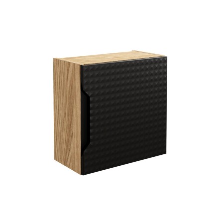 Dulap suspendat Luxor Black Qubik, MDF, PAL melaminat, stejar uleiat/negru mat, 1 usa, 35X35 cm, LUXOR BLACK 83-35-1DQ