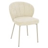 Scaun dining Cadiz, metal, poliester, bej, H.78 cm, MIFU000231-BG
