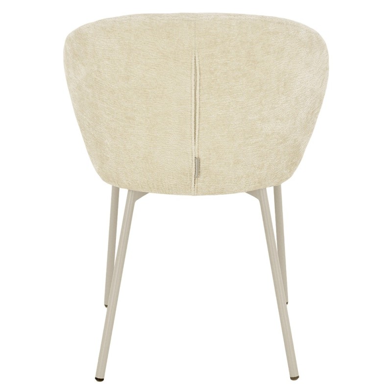 Scaun dining Cadiz, metal, poliester, bej, H.78 cm, MIFU000231-BG