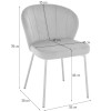 Scaun dining Cadiz, metal, poliester, bej, H.78 cm, MIFU000231-BG