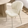 Scaun dining Cadiz, metal, poliester, bej, H.78 cm, MIFU000231-BG