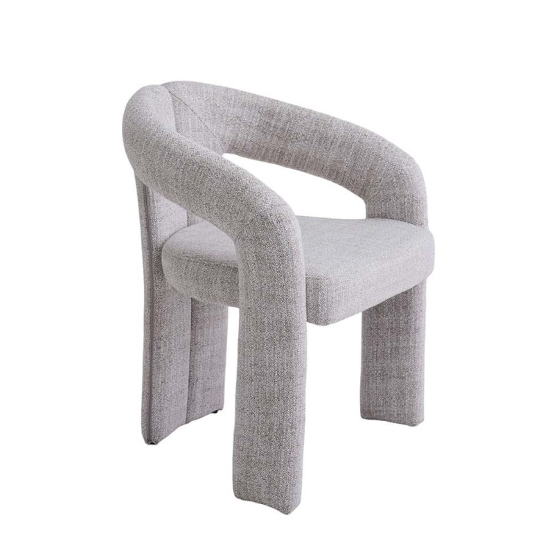 Scaun dining Namur, metal, material textil, spuma, bej, H.77 cm, MIFU000252-BG