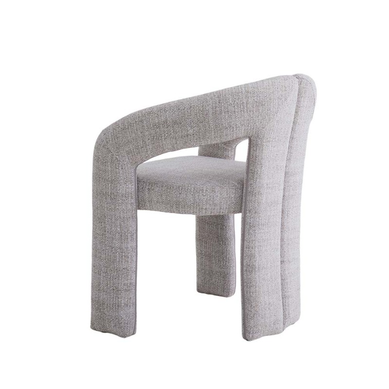 Scaun dining Namur, metal, material textil, spuma, bej, H.77 cm, MIFU000252-BG