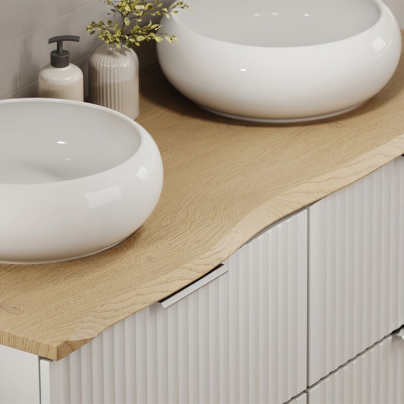 Blat de baie Nature Cremona, MDF, stejar cremona, L.120 cm, NATURE CREMONA 89-120-46 M