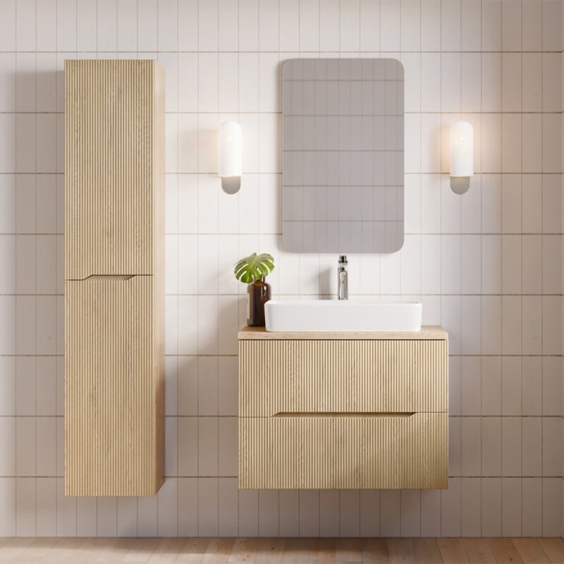 Dulap inalt Nordic Cremona, MDF, PAL melaminat, stejar cremona, 2 usi, H.170 cm, NORDIC CREMONA 80-35-2D