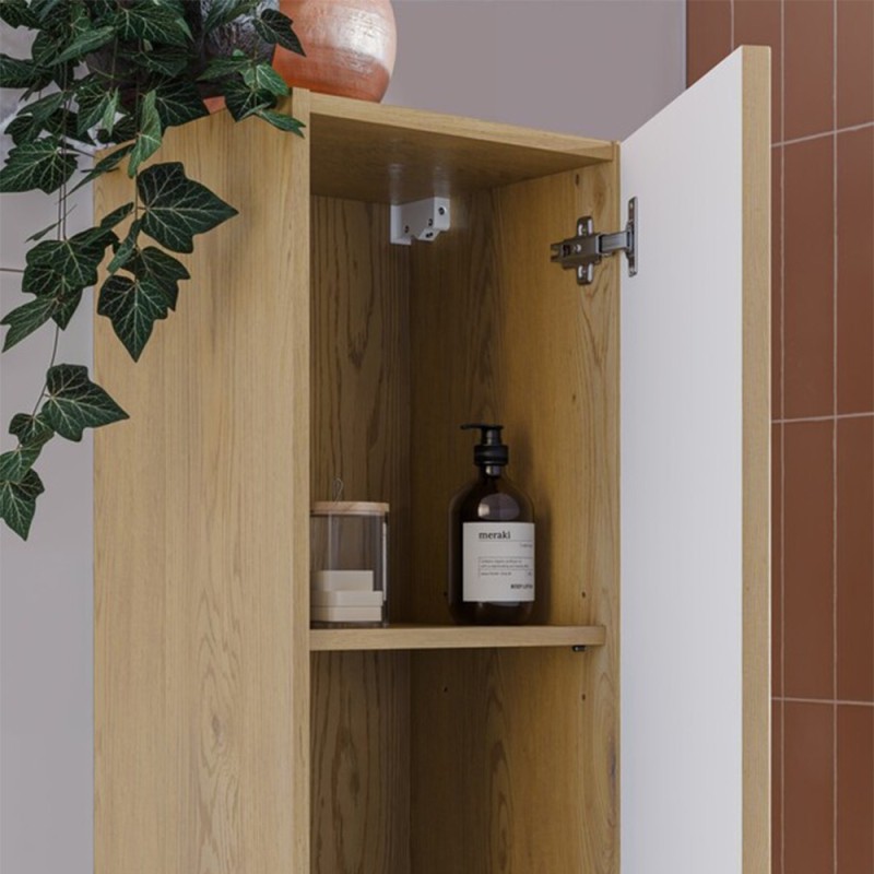 Dulap inalt Nordic Cremona, MDF, PAL melaminat, stejar cremona, 2 usi, H.170 cm, NORDIC CREMONA 80-35-2D