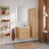 Dulap lavoar Nordic Cremona, MDF, PAL melaminat, stejar cremona, 2 sertare, L.60 cm, NORDIC CREMONA 82-60-46-2S