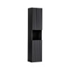 Dulap inalt Nova Black, MDF, PAL melaminat, negru mat, 2 usi, H.140 cm, NOVA BLACK D 80-03-2D(W80-02D)