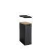 Dulap lateral Nova Black, MDF, PAL melaminat, negru mat, 1 usa, H.57 cm, NOVA BLACK D2 81-20-1D(W81-01D)