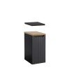 Dulap lateral Nova Black, MDF, PAL melaminat, negru mat, 1 usa, L.30 cm, NOVA BLACK D2 81-30-1D(W81-01D)