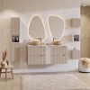 Dulap inalt Nova Cashmere, MDF, PAL melaminat, cashmir mat, 2 usi, H.140 cm, NOVA CASHMERE 80-03-2D