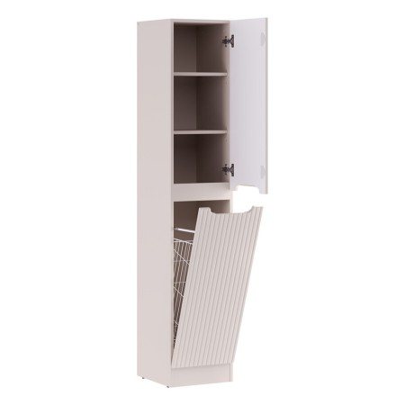 Dulap inalt cu cos de rufe Nova Cashmere, MDF, PAL melaminat, cashmir mat, 1 usa, H.180 cm, NOVA CASHMERE 80-35-1D1DK
