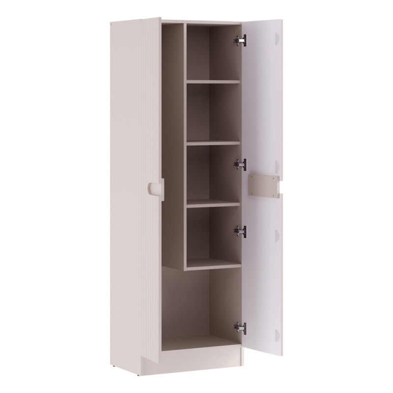 Dulap inalt Nova Cashmere, MDF, PAL melaminat, cashmir mat, 2 usi, H.180 cm, NOVA CASHMERE 80-60-2D