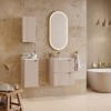 Dulap lavoar Nova Cashmere, MDF, PAL melaminat, cashmir mat, 2 sertare, L.50 cm, NOVA CASHMERE 82-50-2S