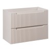 Dulap lavoar Nova Cashmere, MDF, PAL melaminat, cashmir mat, 2 sertare, L.80 cm, NOVA CASHMERE 82-80-2S