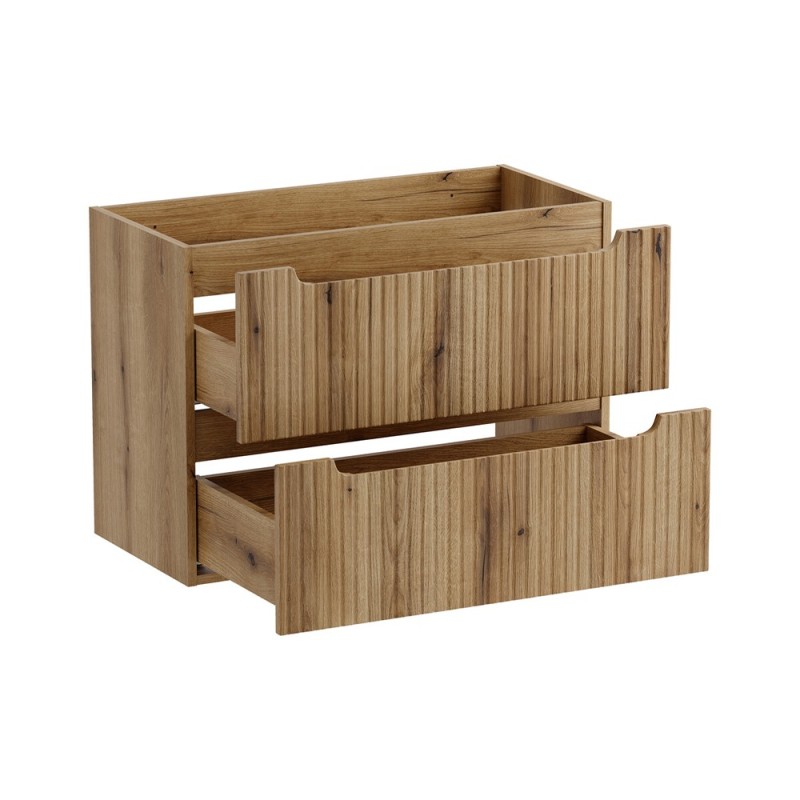 Dulap lavoar Nova Coast Evoke, MDF, PAL melaminat, stejar evoke, 2 sertare, L.80 cm, NOVA COAST EVOKE 82-80-40-2S