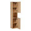 Dulap inalt Nova Oak, PAL melaminat, stejar evoke, 2 usi, H.140 cm, NOVA OAK A 80-03-2D(W80-01A)