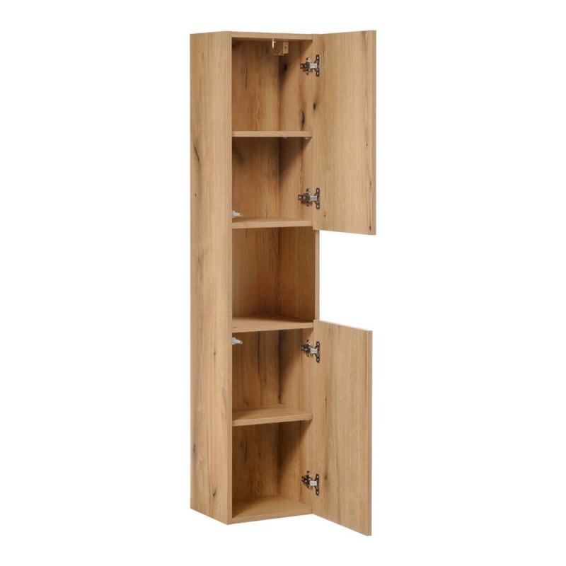 Dulap inalt Nova Oak, PAL melaminat, stejar evoke, 2 usi, H.140 cm, NOVA OAK A 80-03-2D(W80-01A)