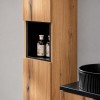 Dulap inalt Nova Oak, PAL melaminat, stejar evoke, 2 usi, H.140 cm, NOVA OAK A 80-03-2D(W80-01A)