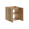Dulap lavoar Nova Oak, PAL melaminat, stejar evoke, 2 usi, L.50 cm, NOVA OAK A 82-50-2D