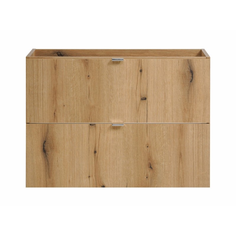 Dulap lavoar Nova Oak, PAL melaminat, stejar evoke, 2 sertare, L.80 cm, NOVA OAK A 82-80-2S