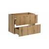Dulap lavoar Nova Oak, PAL melaminat, stejar evoke, 2 sertare, L.80 cm, NOVA OAK A 82-80-2S