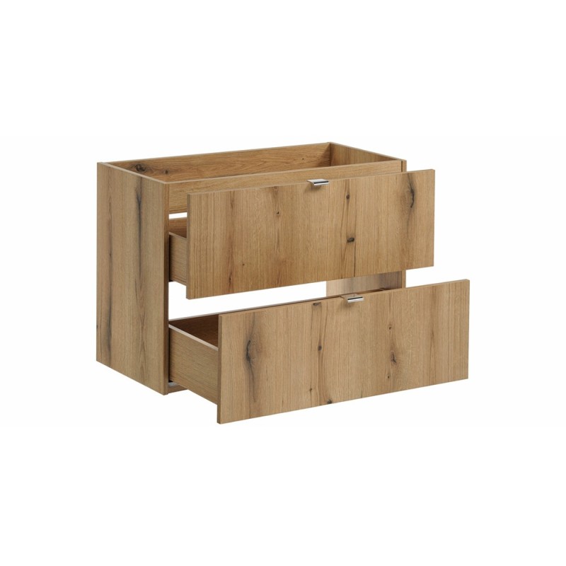 Dulap lavoar Nova Oak, PAL melaminat, stejar evoke, 2 sertare, L.80 cm, NOVA OAK A 82-80-2S