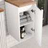 Dulap lateral Nova White, MDF, PAL melaminat, alb, 1 usa, H.57 cm, NOVA WHITE 81-30-1D