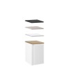 Dulap lavoar cu cos de rufe Nova White, MDF, PAL melaminat, alb mat, L.40 cm, NOVA WHITE 81-40-1DK