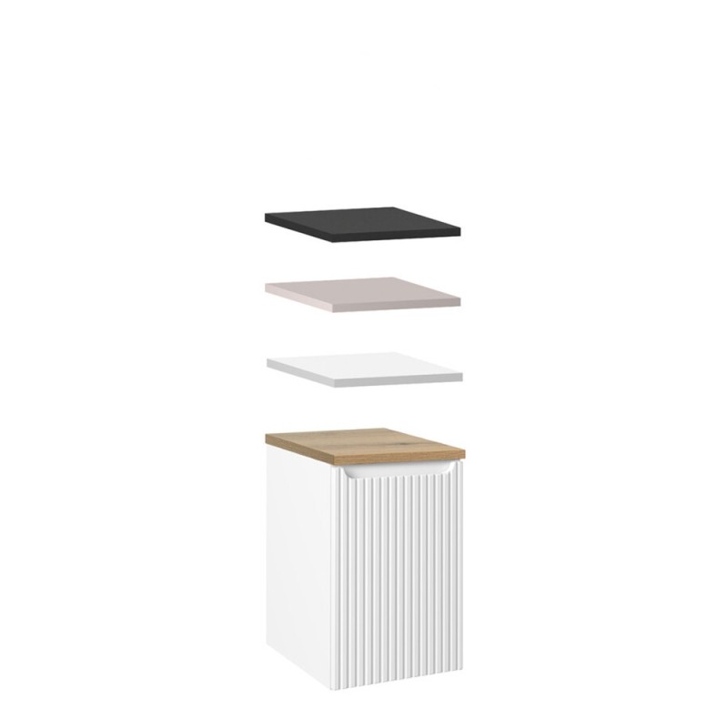 Dulap lavoar cu cos de rufe Nova White, MDF, PAL melaminat, alb mat, L.40 cm, NOVA WHITE 81-40-1DK