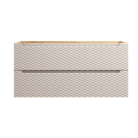 Dulap lavoar Ocean Beige, MDF, PAL melaminat, stejar/bej, 2 sertare, L.120 cm, OCEAN BEIGE 82-120-2S