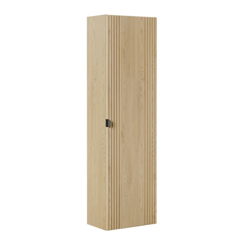 Dulap inalt Ovalia Cremona, MDF, PAL melaminat, stejar cremona, 1 usa, H.140 cm, OVALIA CREMONA 80-40-1D